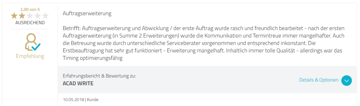 Acad Write Negative Erfahrungen - 2