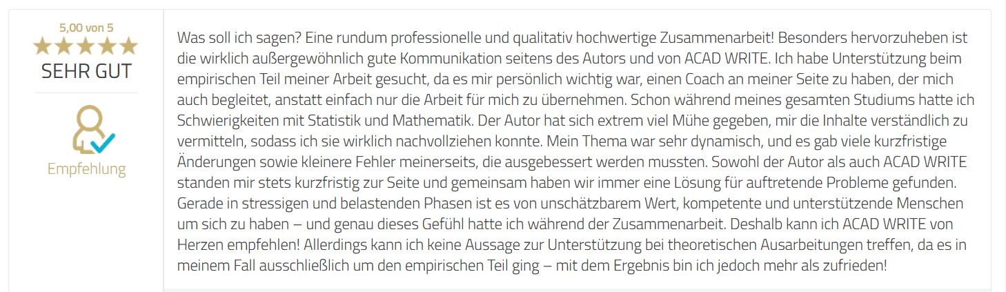 Acad Write Positve Erfahrungen - 3