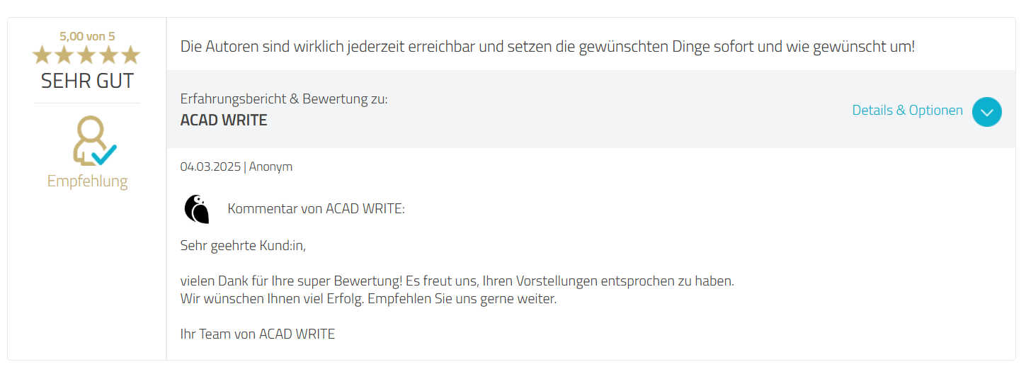Acad Write Positve Erfahrungen - 4