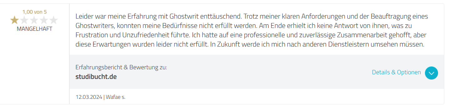 StudiBucht Negative Erfahrungen - 3