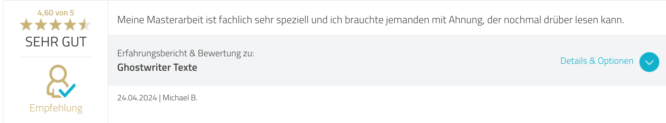 Ghostwriter Masterarbeit Erfahrungen: Die Top 6 - 2