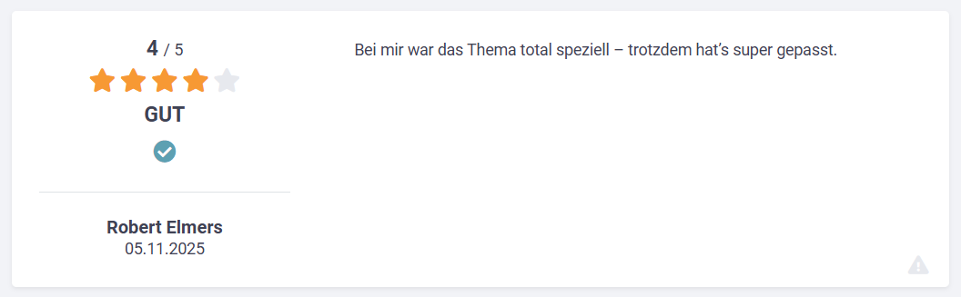 Kundenerfahrungen und Note 1 Bewertungen - 4