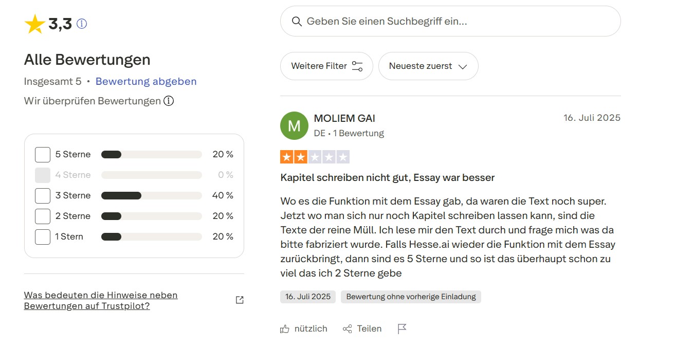 Hesse.ai Erfahrungen: Bewertungen und Nutzerberichte - 3